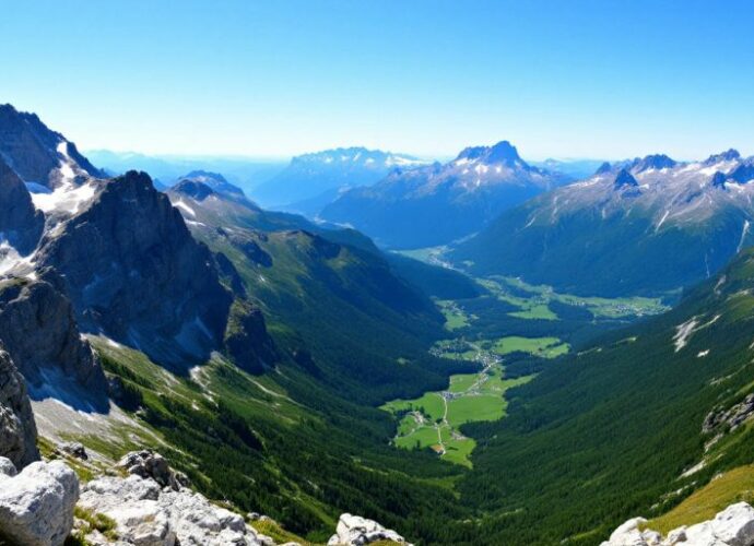 Aussicht vom Gipfel des Gaißkogel.