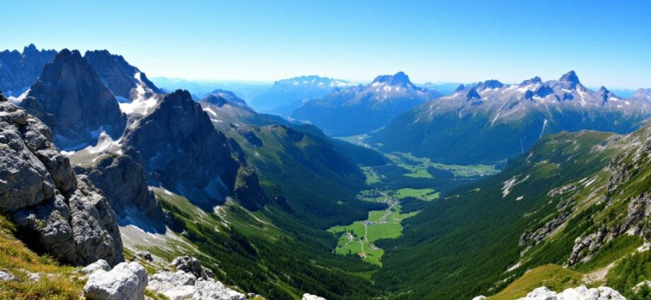 Aussicht vom Gipfel des Gaißkogel.