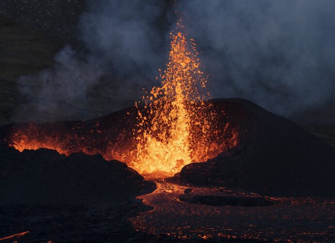 volcano, lava, iceland