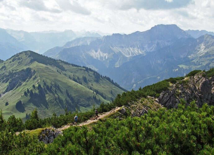 mountains, ridge, hike