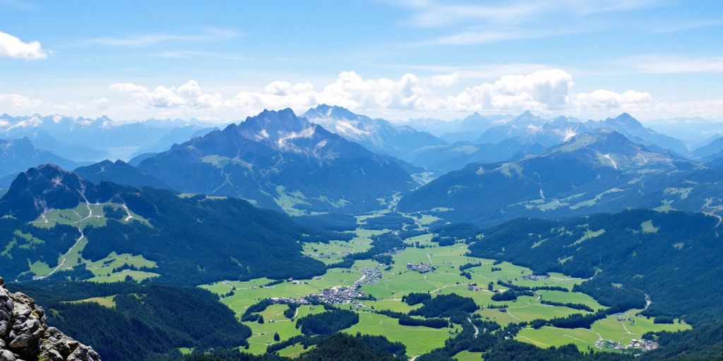 Panoramablick auf die Seefelder Spitze und umliegende Berge.